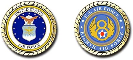 חיל האוויר השמיני השמיני מטבע אתגר לוגו ישן חיל האוויר האמריקני מורשה רשמית