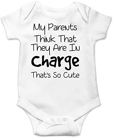 ההורים שלי חושבים שהם אחראים-מצחיק בקרוב להיות אמא ואבא מתנה-חמוד תינוק מקשה אחת תינוק בגד גוף