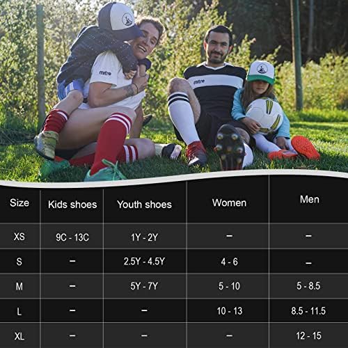 גרבי כדורגל של Rahhint Soccer Slip Slip Scods גרבי דחיסה מרובי ספורט ברך גרביים גבוהים למבוגרים וילדים