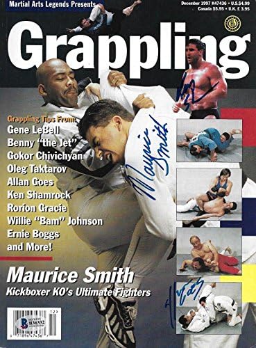 מוריס סמית 'קן שמרוק אלן הולך חתום 1997 מגזין מתמודד באס COA UFC - מגזיני NFL עם חתימה