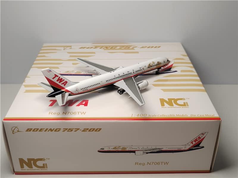 NG דגמים TWA Airlines עבור בואינג B757-200 N706TW 1/400 DIECAST מטוסים דגם שנבנה מראש