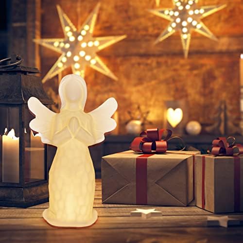פסלוני תפילה של Starsoul Angel, להחזיק פסלי קרמיקה של קרמיקה פסלי LED, עידוד מתווה, מתנה להפגנת אהבה, אהדה, הכרת תודה, שכול, חברות או תפילה