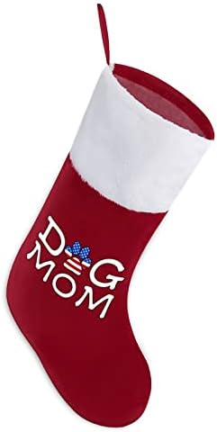 כלב אמא ארהב דגל ארהב מגרש חג המולד קלאסי קישוטים תלויים שקית ממתקים של שרוול לבן לקישוטים למסיבות חג משפחות