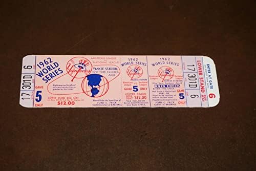 1962 ינקי סדרה העולמית כרטיס מלא מול ענקים משחק 5 מנטל מאריס