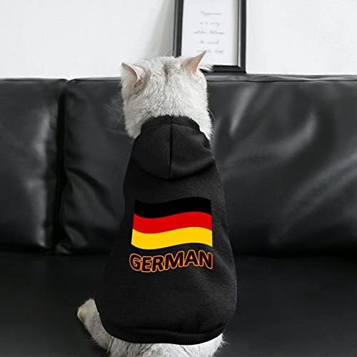 דגל גרמניה כלב חולצה מקשה אחת תחפושת כלבים אופנתית עם אביזרי חיית מחמד כובע