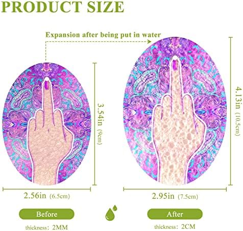 אצבע אמצעית של אלזה מנדלה טבעית ספוג טבעי ספוג תאית מטבח תאית למנות שטיפת אמבטיה וניקוי משק בית, שאינו מגרש וידידותי לסביבה, 3 חבילות