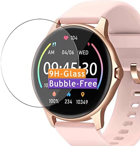מגן מסך זכוכית מזג של Vaxson 3-חבילות, התואם ל- Parsonver Enomir LW51 1.28 Smart Watch Smartwatch 9h מגני מגן מגן על מגן
