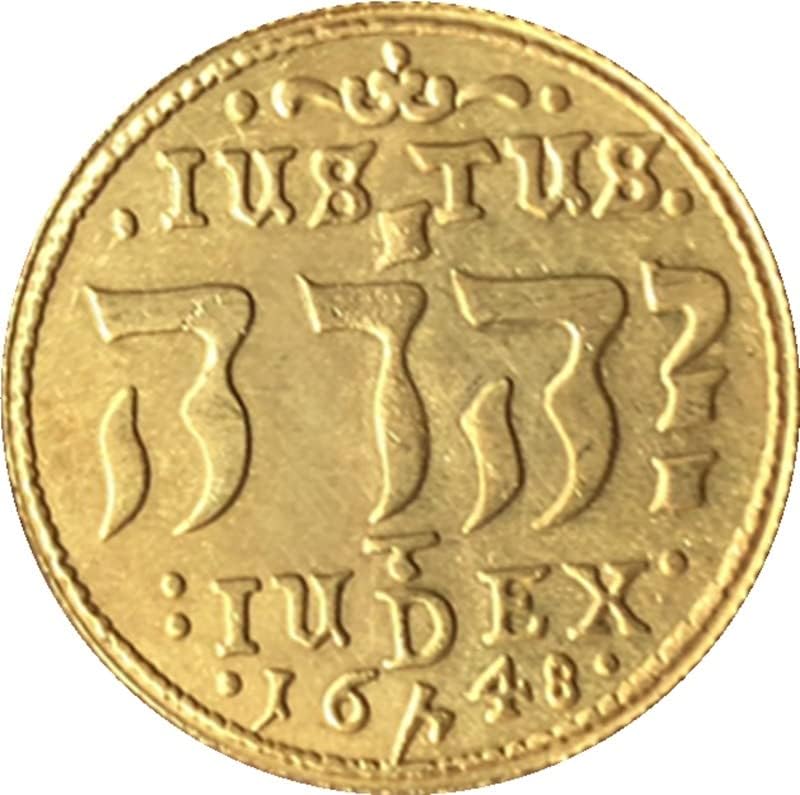 1648 מטבעות דנים נחושת מצופה זהב מטבעות עתיקות מטבעות זיכרון מטבעות מטבעות מטבעות