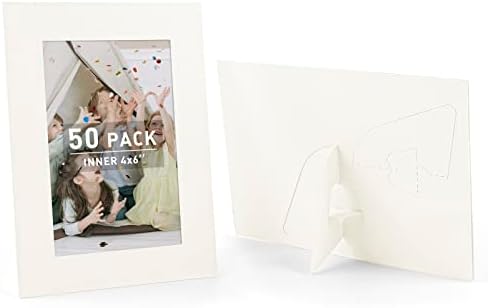 אמנות גולדן סטייט, חבילה של 50, 4x6 מסגרות תמונות נייר עם כן כן, כרטיסי מסגרת צילום נייר, מסגרת צילום קרטון DIY