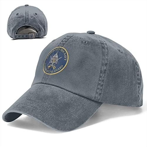 ארצות הברית חיל הים שומר טקסי, כובעי בייסבול קאובוי מתכווננים כובעי נשים גברים וינטג 'יוניסקס עונות נינוח ג'ינס שטוף משאיות חיצוניות, כחול כהה