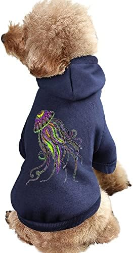 תמנון חשמלי בהתאמה אישית קפוצ'ונים לכלבים מחיות מחמד רכים בגדי כלבים נעימים נעימים סוודרים מחמד נושמים עם HAT XL