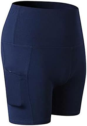 מכנסי אופנוען בעלי מותניים גבוהים לנשים הרמת התחת הקת של מכנסיים קצרים חלקה של מכנסי אופני מתיחה נושמים עם כיסים