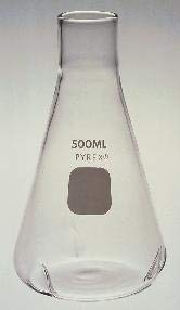 Corning Pyrex Borosilicate Glass Delong Shaker בקבוק ארלנמאייר עם בבלים, 1000 מל קיבולת