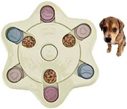 קערה לחיות מחמד צעצוע כלב מזון פטיפון אכילת פאזל אנטי לנפץ כלב קערת אספקה, סגנון: משושה סגנון