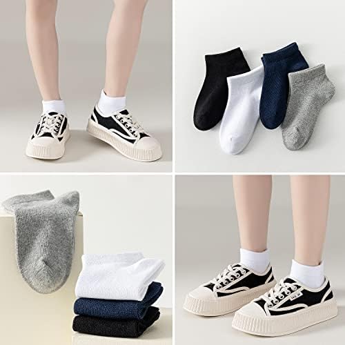 Epeius Kids גרביים חתוכות נמוכות בנות/בנים חלקות ללא גרבי מופע 6 חבילה