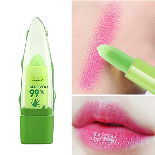 ירוק שפתון שהופך ורוד שינוי עמיד למים שינוי צבע שנמשך טמפרטורת שפתיים לחות אלואין ארוך שפתון איפור דברים תחת 15 דולרים