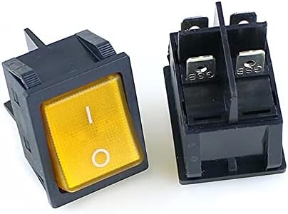 TPUOTI זרם גדול KCD4 LED תאורת LED מואר DPST ON-OFF 4PIN SNANT במתג נדנדה 20A/250V 25A/125V AC