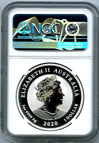 2020 AU אוסטרליה אוסטרליה כפול פיקסיו .9999 מטבע כסף $ 1 MS69 NGC