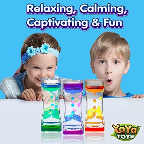 Yoya Toys Liquimo - בועת תנועה נוזלית לילדים ולמבוגרים - Bubbler נוזלי של גלגלי החול - טיימר למשחק חושי, צעצוע של פשע - ניהול מתח - עיצוב שולחן מגניב