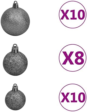 עץ חג מולד מלאכותי עם נוריות LED וכדורים, עץ חג המולד של מרפסת, עץ חג המולד של בתי קפה, חג המולד DIY, עץ חג המולד עם אורות, עם חיבור USB, לעיצוב פנים וחוץ, זהב 82.7 חיית מחמד
