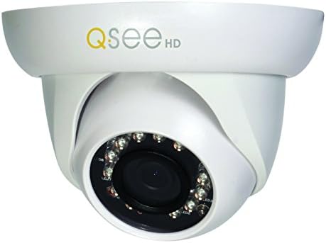 Q-See QCA7202D-4 720p אנלוגי בהגדרה גבוהה, דיור פלסטיק, מצלמת אבטחת כיפה 4-חבילה