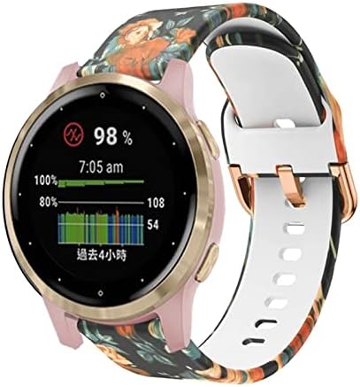 Bkuane 18 ממ החלפת סיליקון רצועת רצועת שעונים חכמה עבור Ticwatch C2 עבור Garmin Active S Smart Watch Abservices אביזרי פס שעון