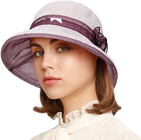 כובע רטרו מתקפל לנשים רחב גברת גברת וינטג 'סגנון קלוש כובע דלי מסוגנן