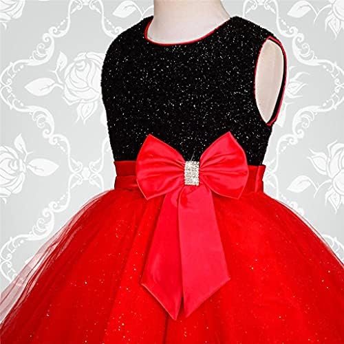 מתגנדר דייזי בנות מנצנץ אירוע מיוחד שמלות חתונה פרח ילדה תחרות שמלת מסיבת שמלה, שחור אדום