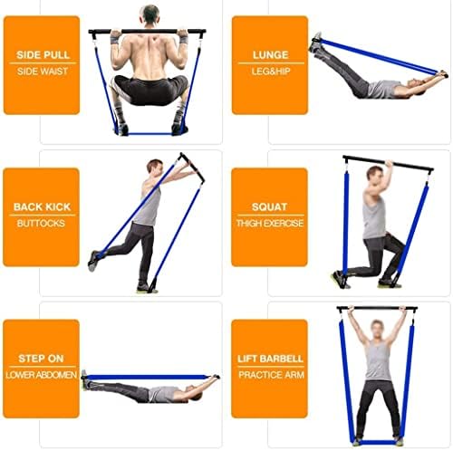 סרגל התנגדות סרגל כושר של Llly Set Set Extender Yoga Pilates ציוד כושר לתרגיל עבור כושר פס אלסטי של לטקס ביתי