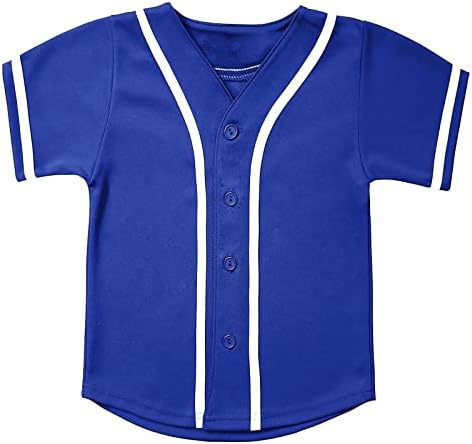 BabyHealthy Kids Baseball Jersey כפתור למטה Hip Hop Sport Sport חולצות חולצות עבור בנות בנות