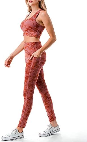 JVINI 2 חלקים תלבושות WOKOUT לנשים חזיית ספורט יבול חזיית המותניים הגבוהות ומכנסיים מכנסיים קצרים