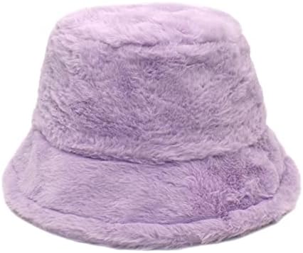 Sunhat חבר'ה נשים בצבע אחיד חורף חורף דלי דלי אטום לרוח כובע לנשים לבנות כובע דאון