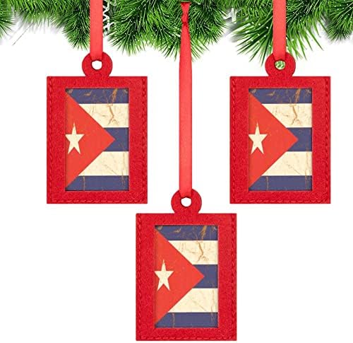 דגל קובה על נייר מקומט מיני קישוטי מסגרת מסגרת חג המולד