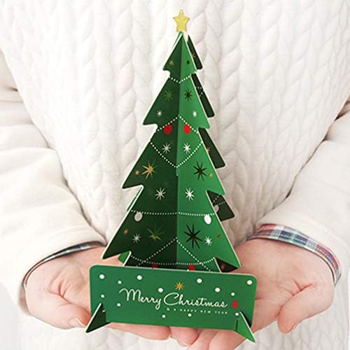 STOBOK 2 PCS קטן 3D עץ חג המולד קישוטים לנייר קישוטי נייר מיני מלאכה לחג המולד לקישוט חג המולד לחג המולד לחג המולד של המסיבה