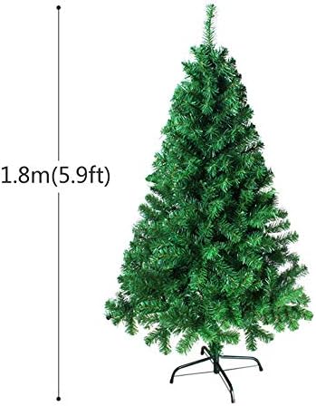 עץ חג המולד של עץ חג המולד של ZPEE ירוק, חומר PVC עץ אורן צירים מלאכותי קל להרכבה קישוט חג המולד לא-1.8 מ '