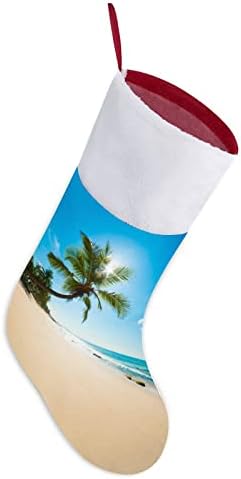 הוואי חוף טרופי גרבי חג המולד גרב עץ חג המולד קישוטי סנטה קישוטי קישוטי תלייה לחופשת אח 16.5