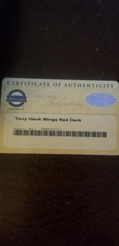 אגדת הסקייטבורד של טוני הוק כנפי אגדה אדומה חתומה על חתימה חתומה של שטיינר COA נדיר - מוצרי ספורט קיצוניים עם חתימה