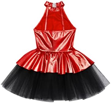 בנות לויאן קיד נצנצים חצאית בלט בלט ללא שרוולים לבגדי ריקוד מודרניים ריקוד עכשווי שמלת טוטו
