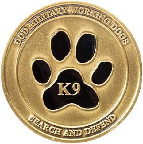 משרד ההגנה של ארצות הברית DOD DOD כלבי עבודה צבאיים חיפוש ומגן על מטבע האתגר של שומרי הלילה K-9