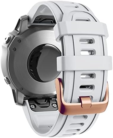 Eksil מהיר שחרור שעון צמיד סיליקון לצמיד לגרמין fenix 5S 5x 5plus 6S 6x 6 Pro Rose Gold Buckle Sport Sport Strap Strap