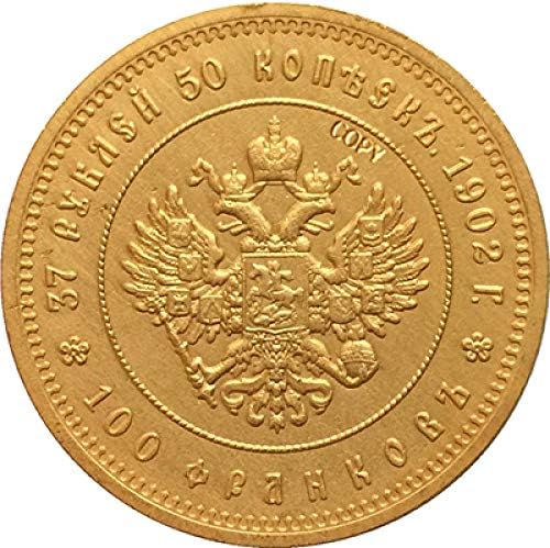 1902 רוסיה 100 עותק מטבע זהב רובל