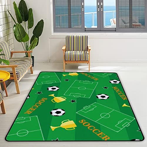 זוחל שטיח מקורה משחק כדורגל כדור כדורגל לסלון חדר שינה חינוכי משתלת רצפה שטיחים שטיחים 80x58 אינץ '