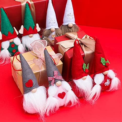 אביזרי בית של Kesyoo Decor 2 PCS קישוטי בובה לחג המולד שוודי גנום סנטה בובה שדוד חג המולד עץ קישוטי תלייה לקישוטים למסיבת חג עץ קישוט
