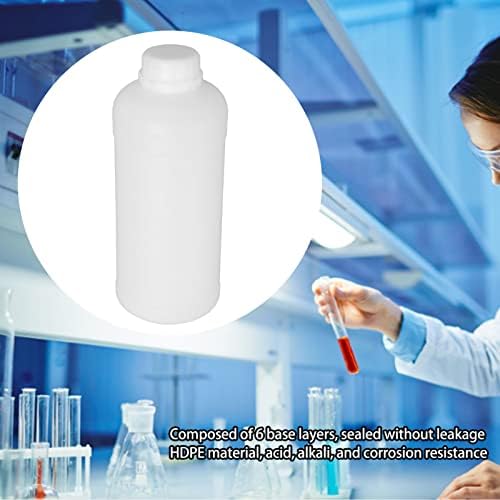 10 יחידות 1000 מל בקבוק מגיב כימי פלסטיק מעבה עגול HDPE דגימת פה רחבה איטום אחסון נוזלי לאישום מדגם מעבדה מיכל אחסון