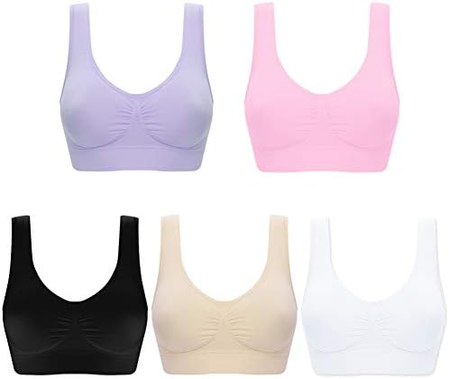 Aoqininu Womens Sports Bra Fitness Racerback Wather Bras Brass