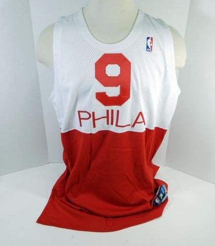2003-04 פילדלפיה 76ers קני תומאס 9 הונחה כיתת עץ קשה של ג'רזי - משחק NBA בשימוש