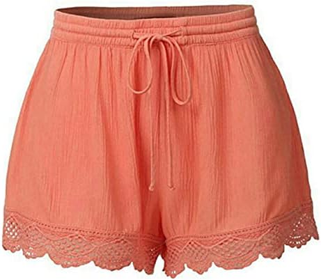 מכנסיים קצרים מקצרים של נשים קיץ אימון ספורט צבע אחיד ברמודה מכנסיים קצרים נמתחים מכנסי חוף נוחים עם כיסים