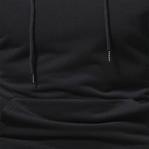 מעילי ברדס של XZHDD לגברים, סתיו טלאי בלוק צבע חורפי סווטשירטים סווטשירטס ספורט קפוצ'ונים מזדמנים לבוש חיצוני מזג אוויר קריר