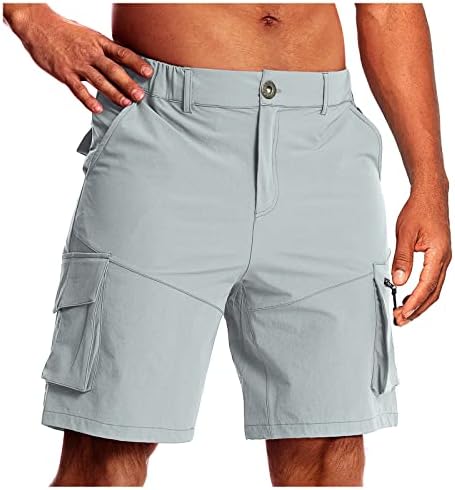 מכנסיים קצרים לגברים של ymosrh ספורט כותנה פשתן מכנסיים קצרים מזדמנים מכנסיים קצרים בכיס פיג'מה מכנסיים קצרים