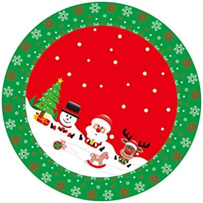 חצאית חג המולד של ABAODAM בסיס סינר סינר שטיח מתנה דקורטיבי שטיח ירוק ואדום המשמש לחגיגת חג המולד